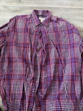 Madison Plaid Button-Down Shirt in Purple and Red